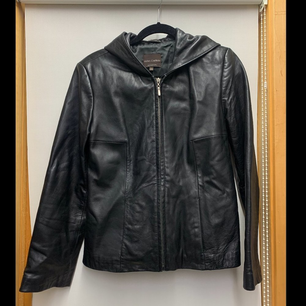 John Carlisle Leather Jacket with Hood